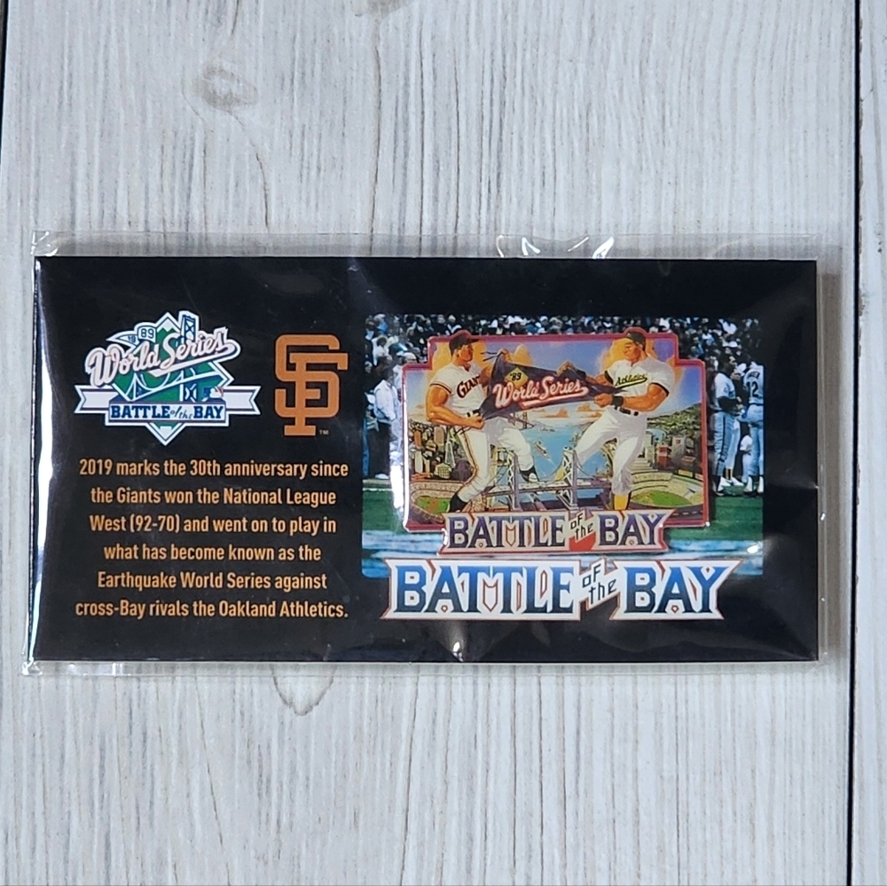 MLB 1989 WORLD SERIES 30TH ANNIVERSARY Battle of the Bay Commemorative Pin NWT